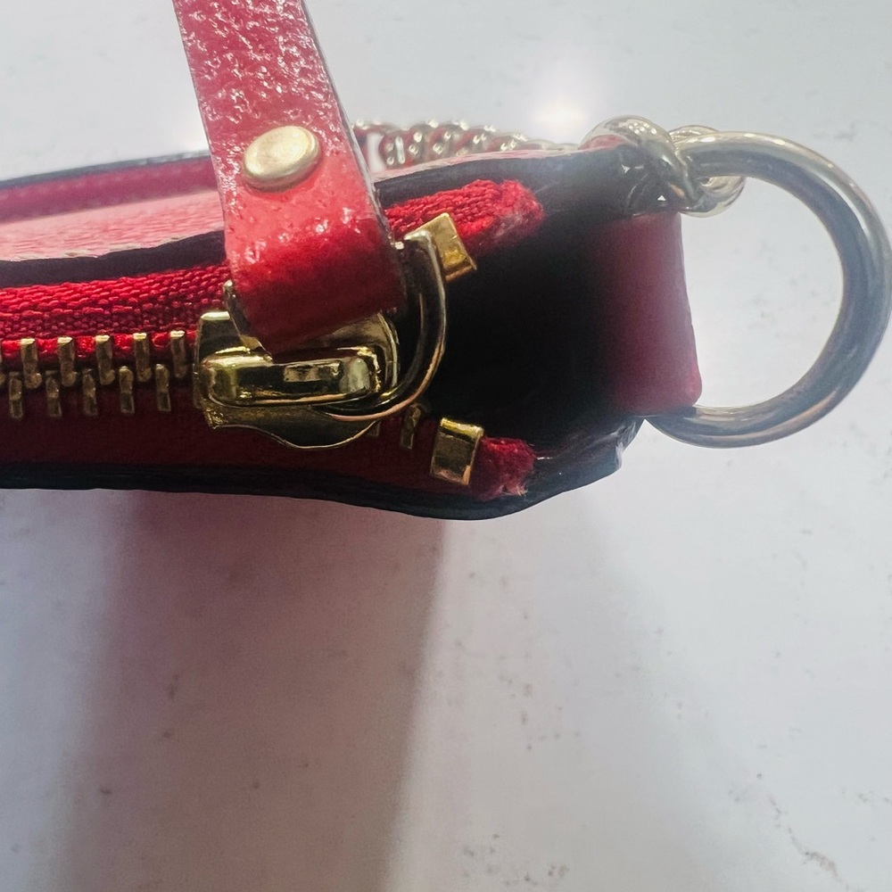 kate spade red leather chain-strap crossbody - Picture 6 of 11